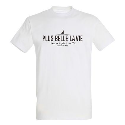 T-shirt blanc homme Plus Belle La Vie encore plus belle