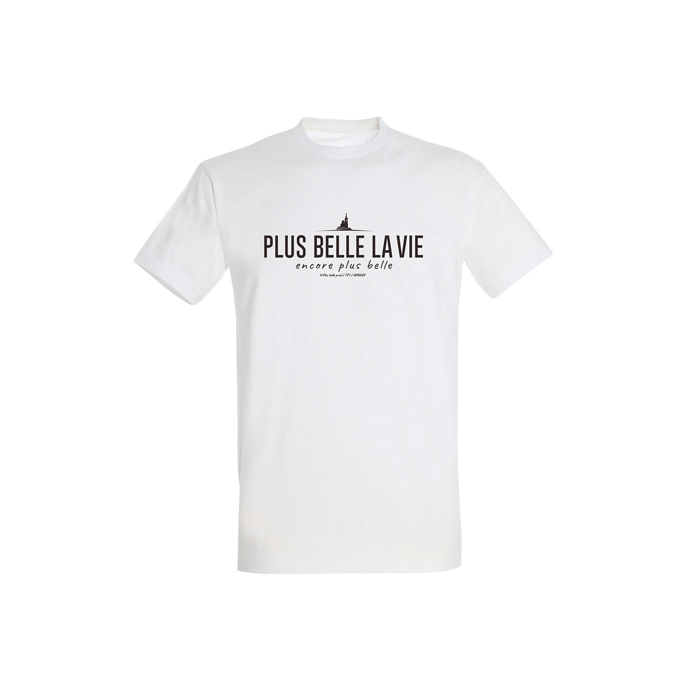 T-shirt blanc homme Plus Belle La Vie encore plus belle