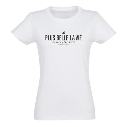 T-shirt blanc femme Plus Belle La Vie encore plus belle