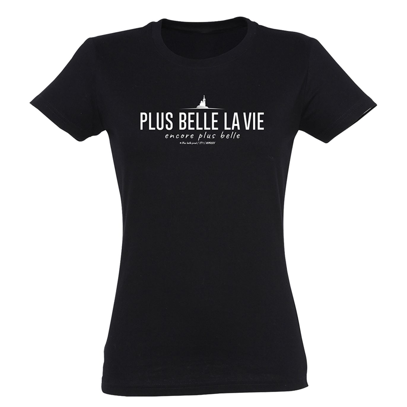 T-shirt noir femme Plus Belle La Vie encore plus belle