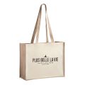 Tote bag jute naturel Plus Belle La Vie