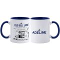 Mug Plus Belle La Vie intérieur bleu – Le Mistral à personnaliser
