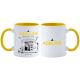 Mug Plus Belle La Vie intérieur jaune – Le Mistral à personnaliser
