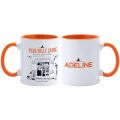 Mug Plus Belle La Vie intérieur orange – Le Mistral à personnaliser