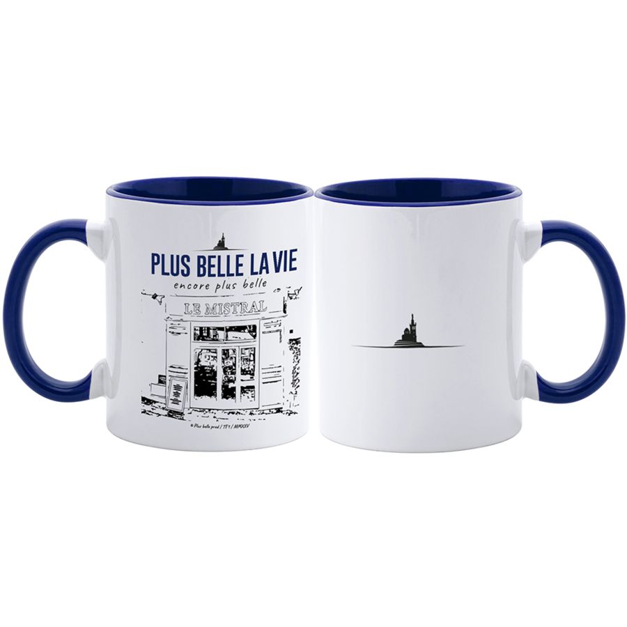 Mug Plus Belle La Vie intérieur bleu – Le Mistral 