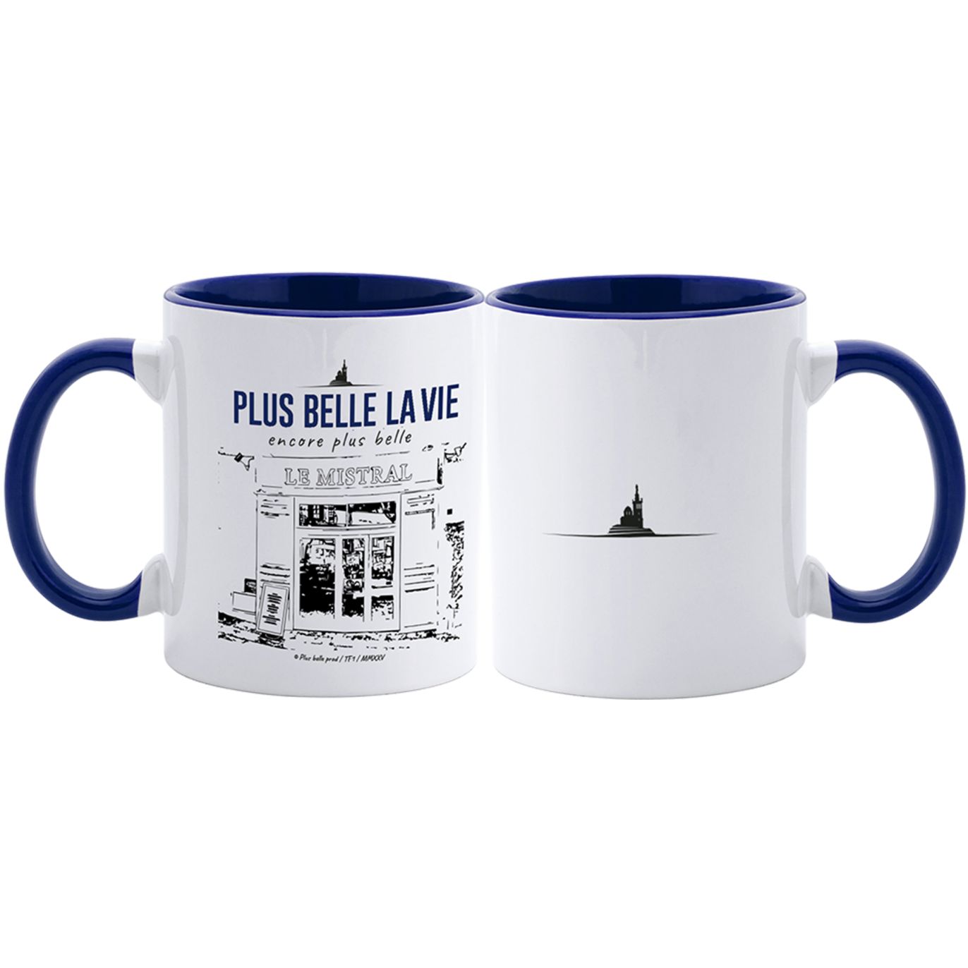 Mug Plus Belle La Vie intérieur bleu – Le Mistral 