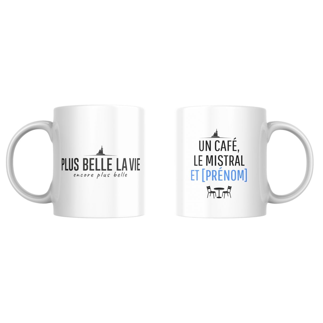 Mug "Un café, un mistral et... " Coloris Bleu