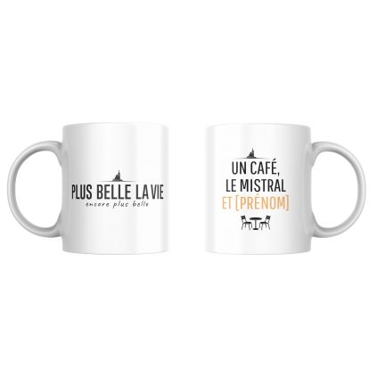 Mug "Un café, un mistral et... " Coloris Orange